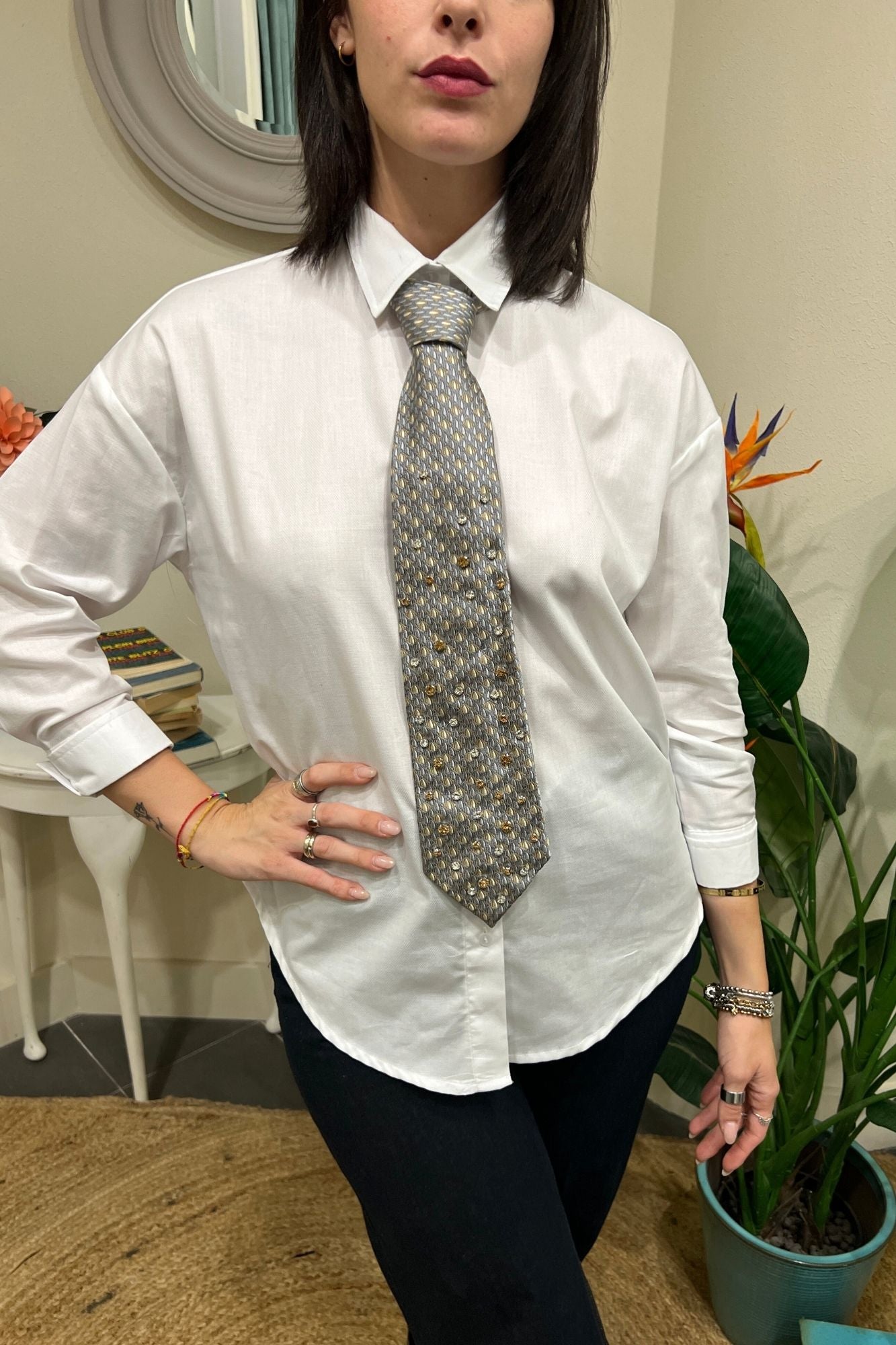 Camicia con cravatta vintage Dixie