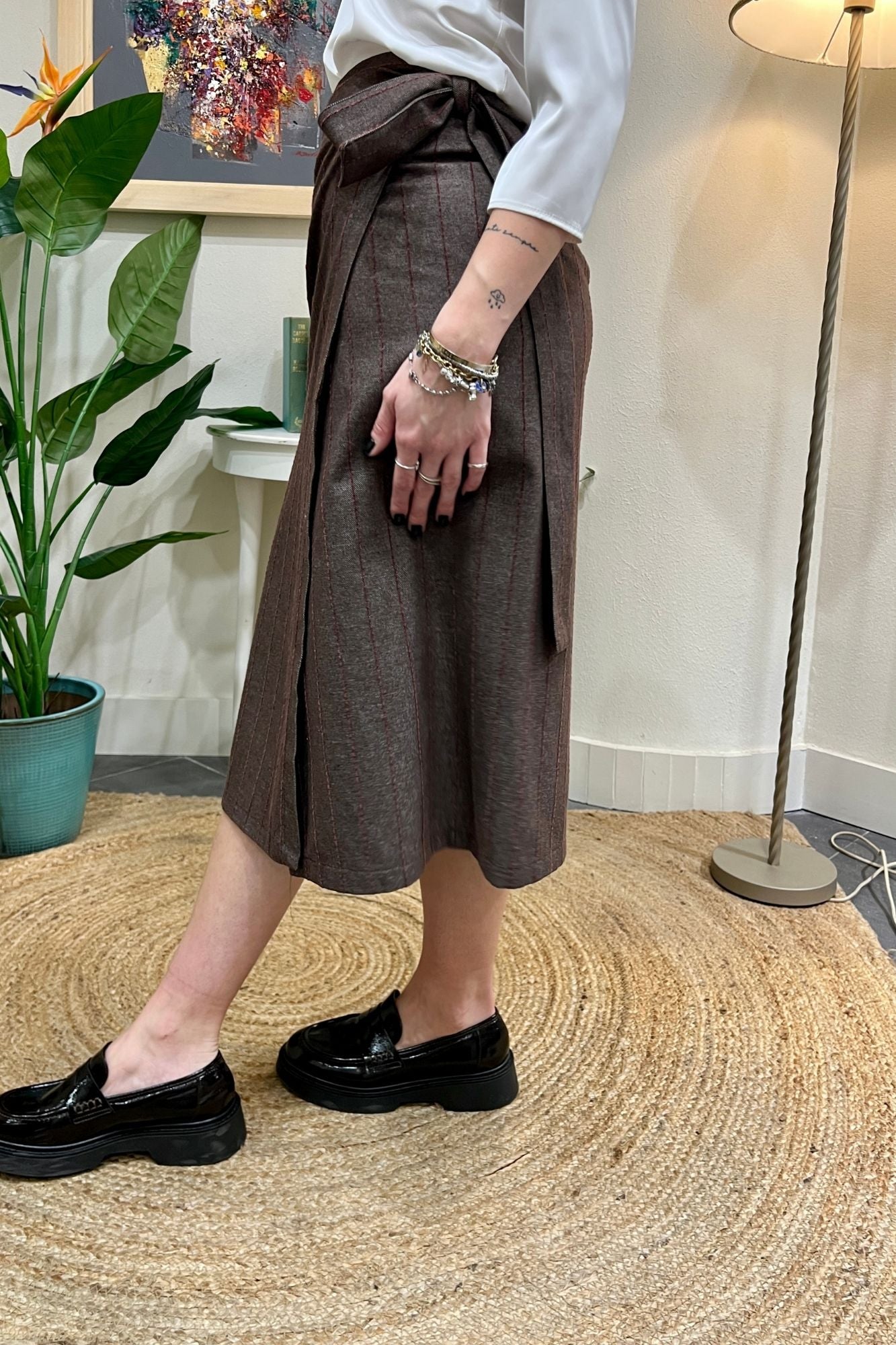 DIXIE Gonna 3/4 Gessata Dixie Marrone