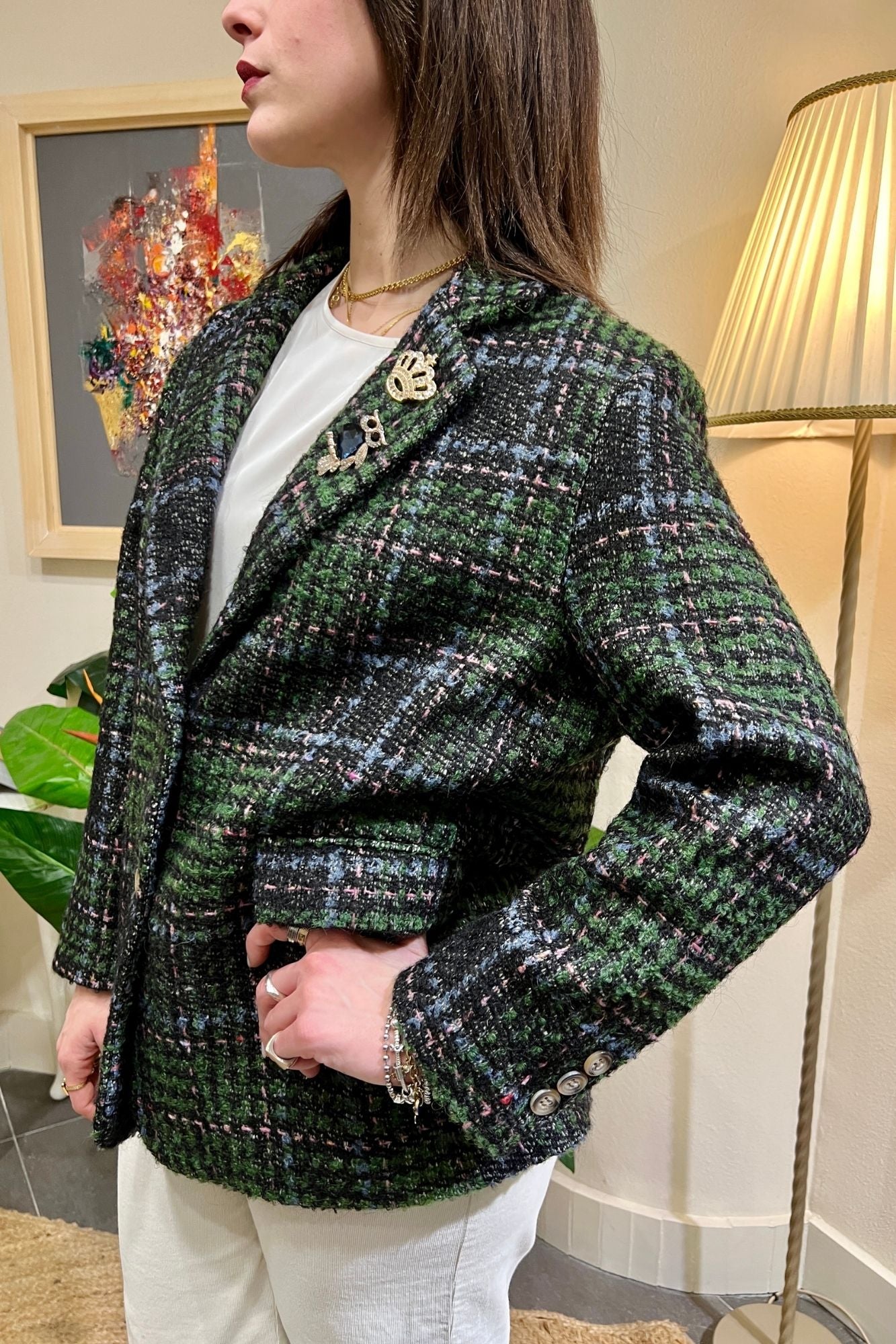 DIXIE Giacca quadri Dixie Verde