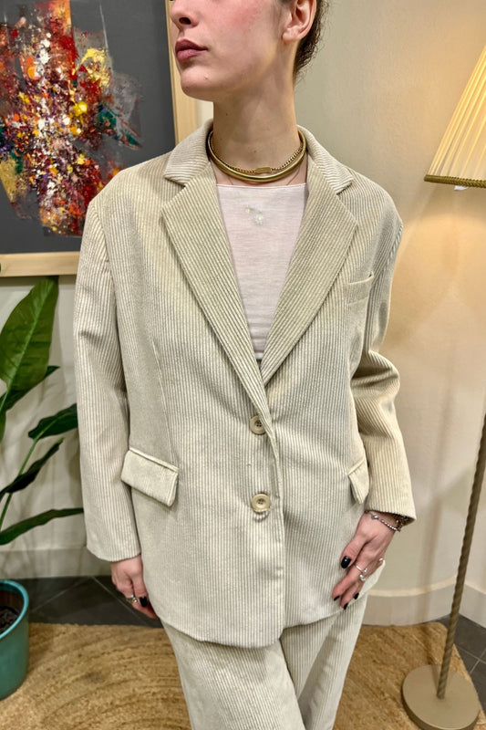 DIXIE Giacca di velluto a coste Dixie Gesso