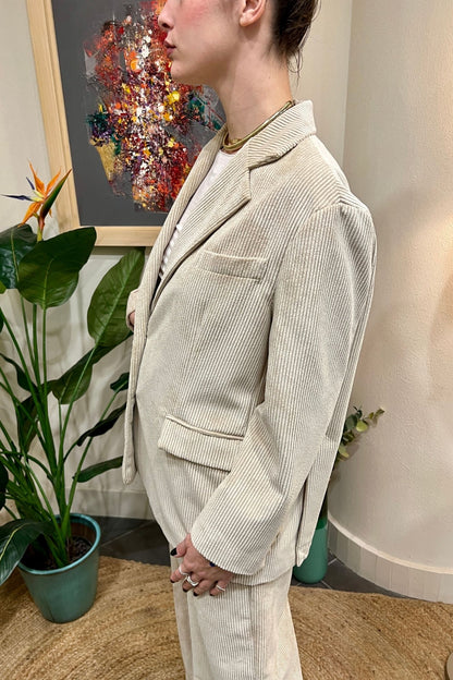 DIXIE Giacca di velluto a coste Dixie Gesso