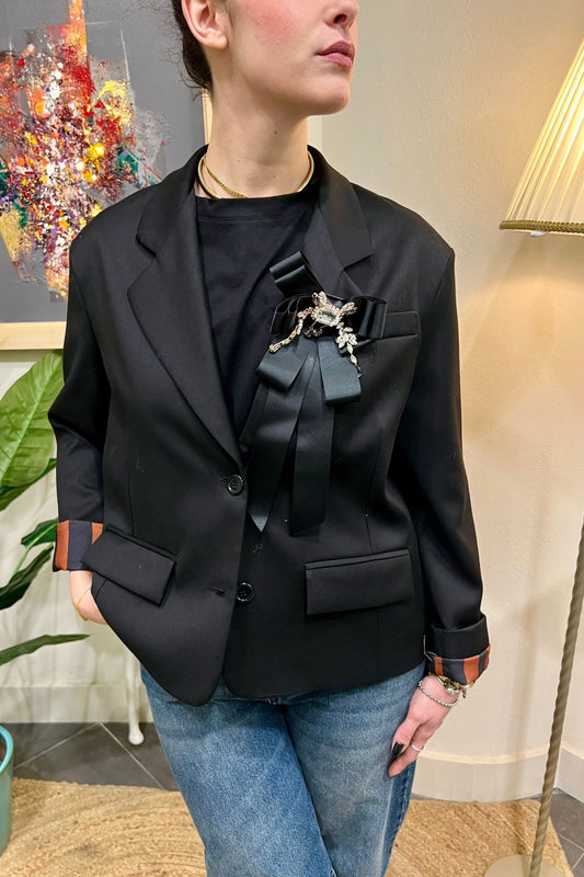 DIXIE Giacca con fodera a righe Dixie Nero