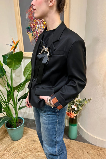 DIXIE Giacca con fodera a righe Dixie Nero