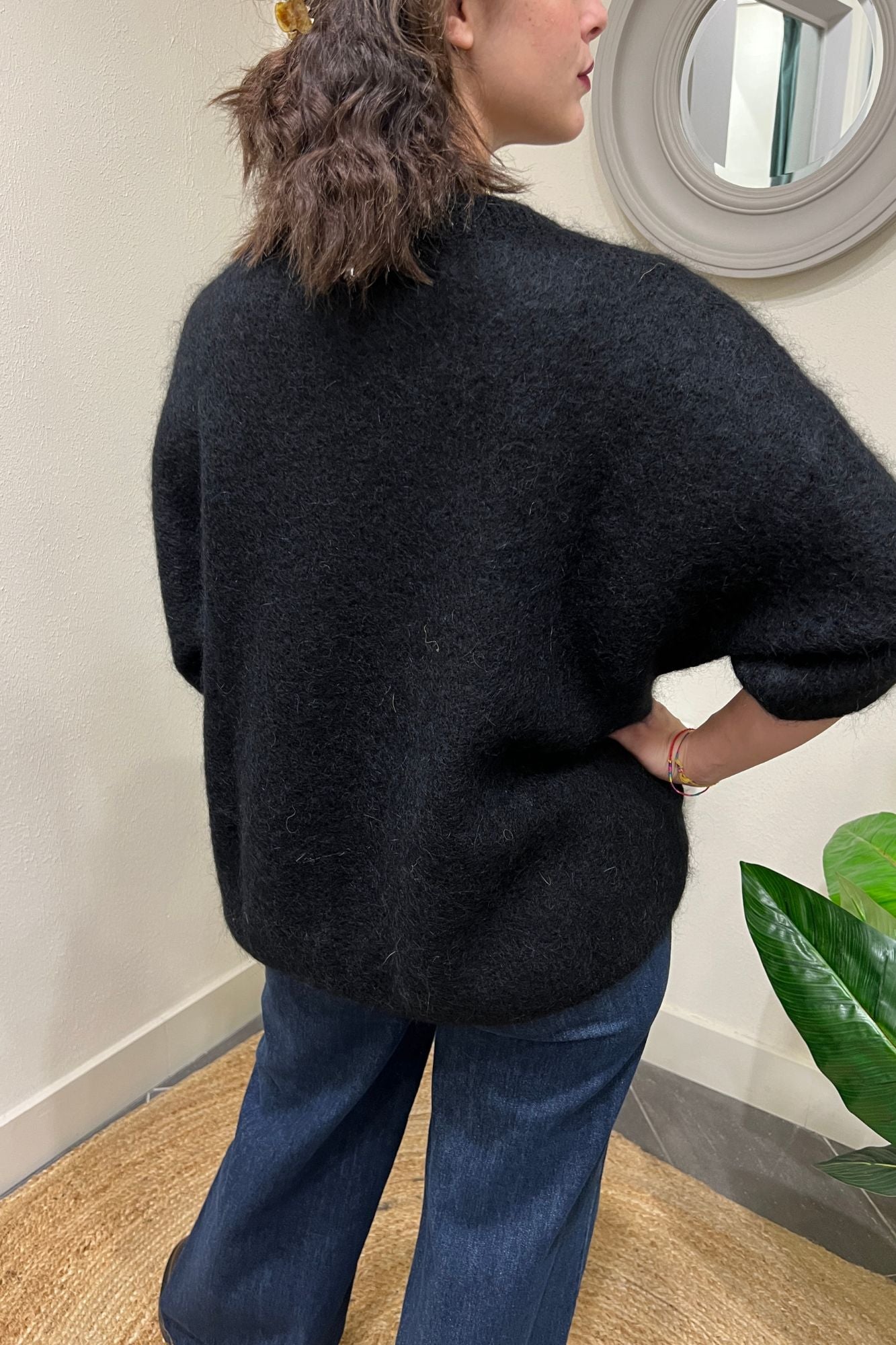 DIXIE Maglione mohair Dixie Nero
