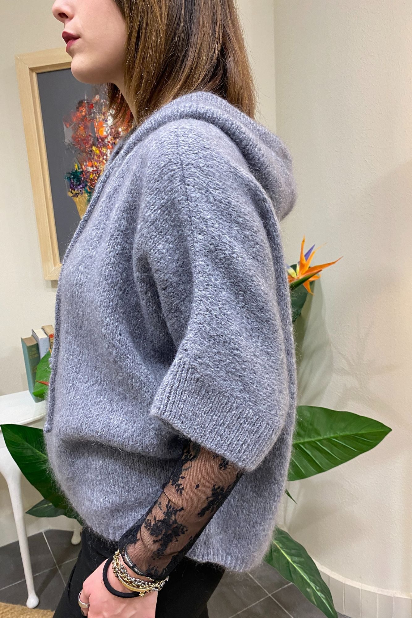 DIXIE Maglione misto mohair Dixie Grigio