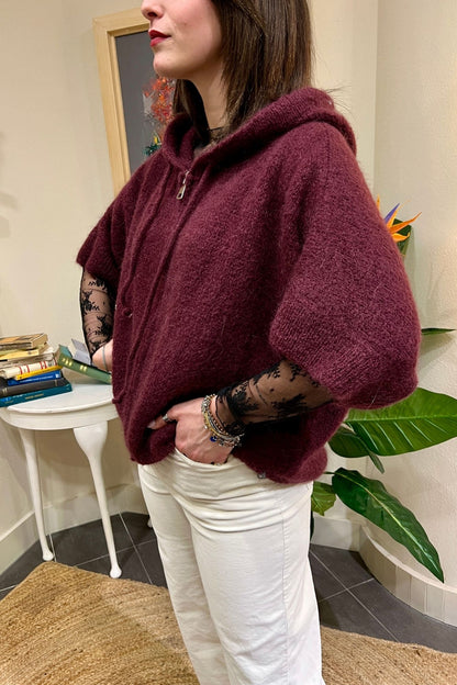 DIXIE Maglione con cappuccio Dixie Prugna