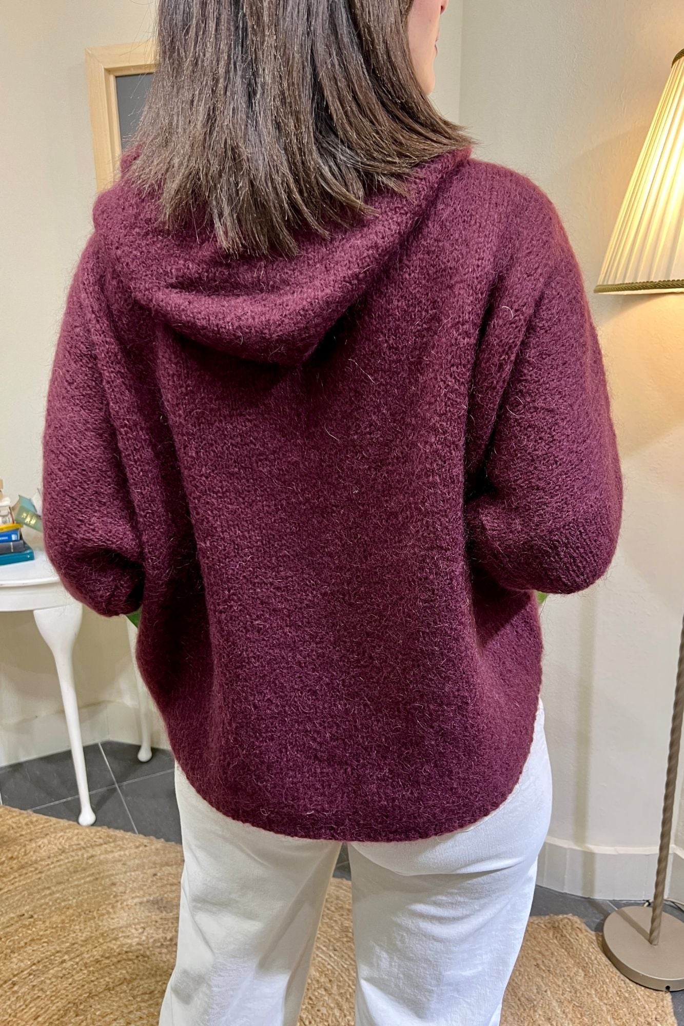 DIXIE Maglione con cappuccio Dixie Prugna