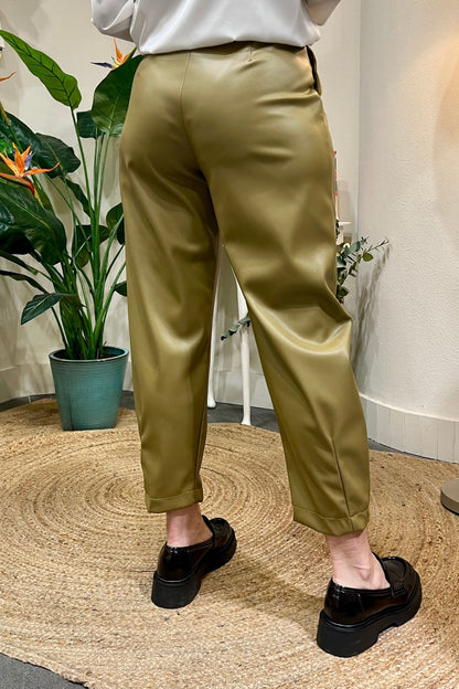 DIXIE Pantalone ecopelle Dixie Olio