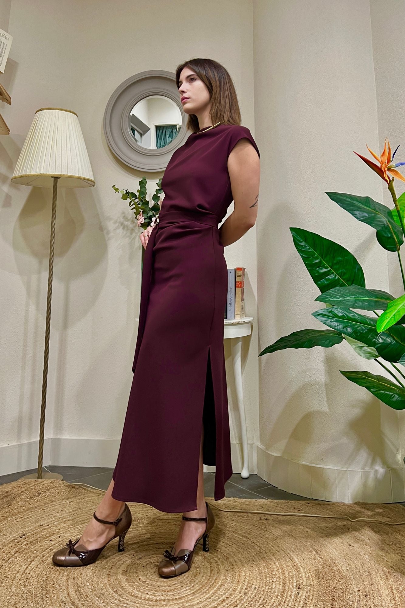 Abito con drappeggio Vino Imperial