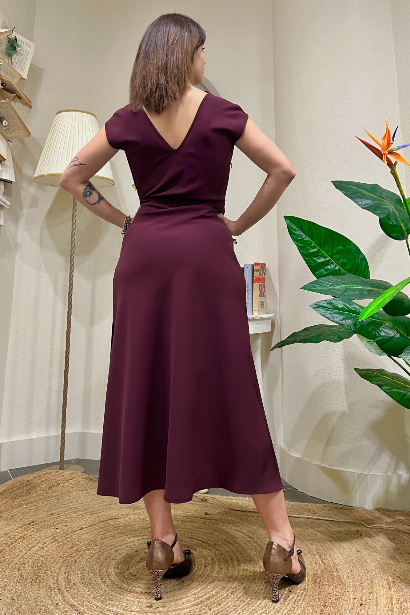 Abito con drappeggio Vino Imperial