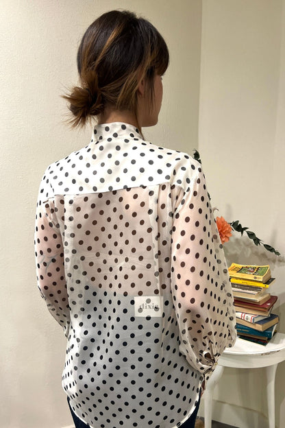 Camicia a pois con rouge Imperial