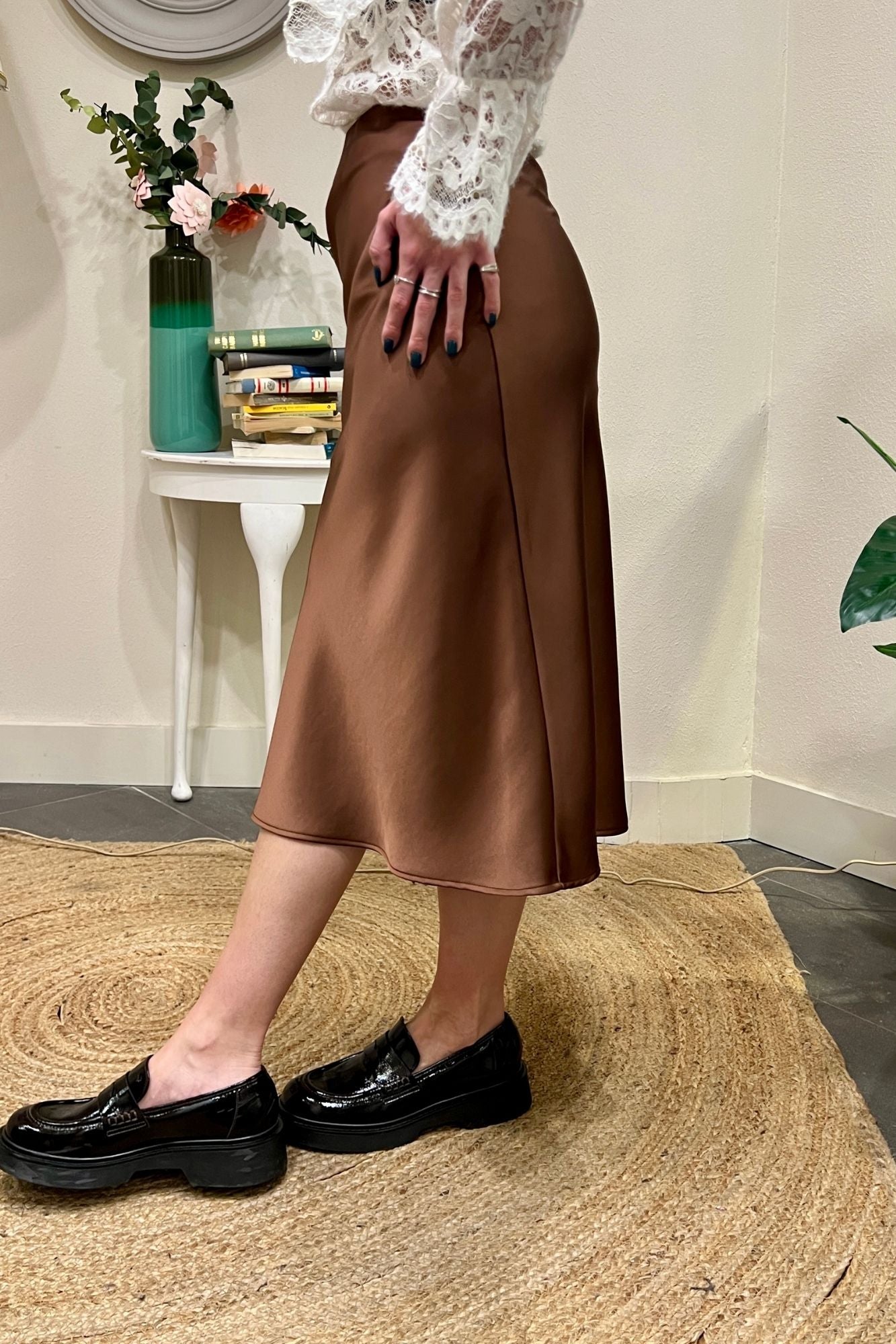 Gonna 3/4 in satin Imperial