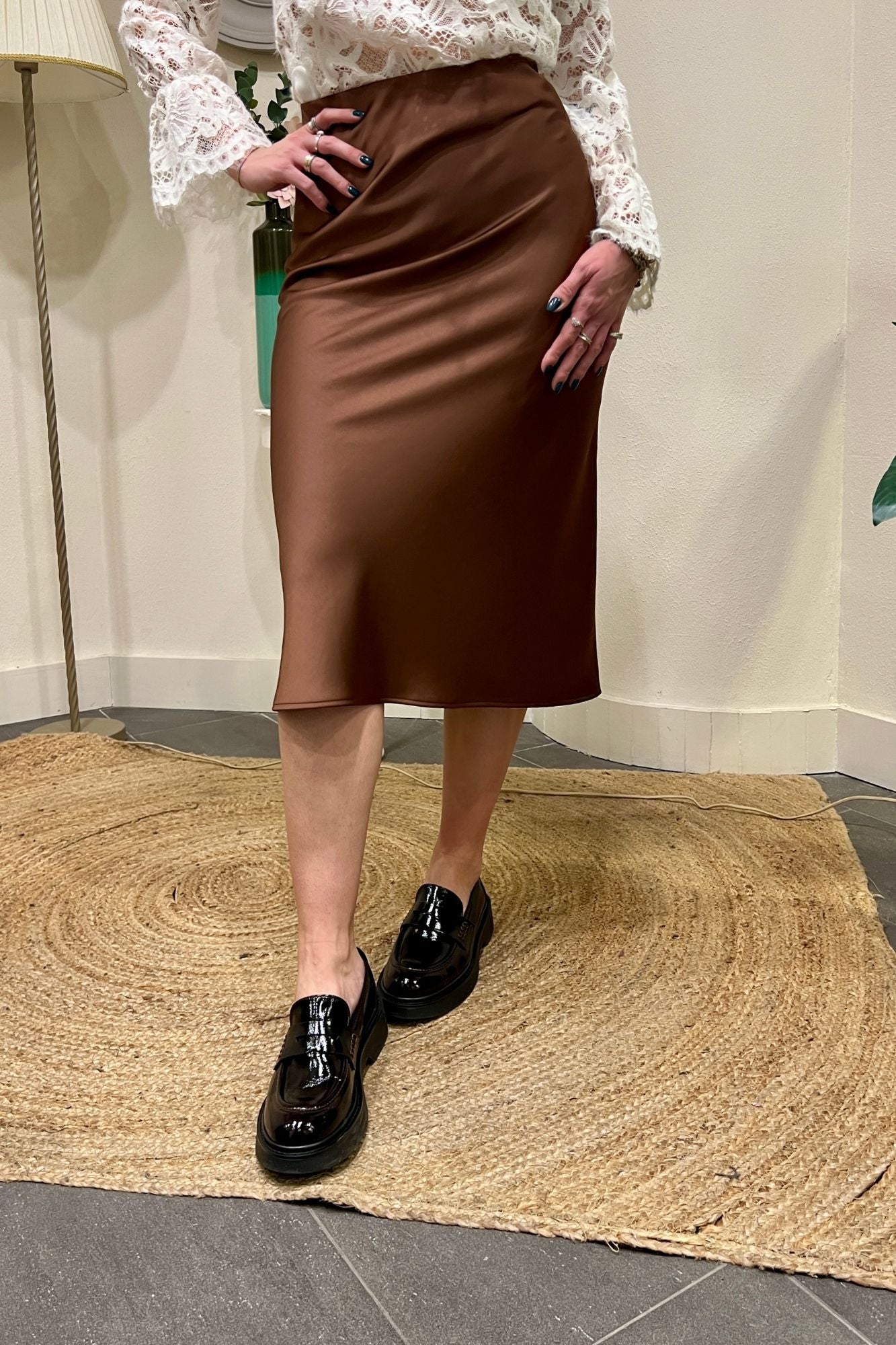 Gonna 3/4 in satin Imperial