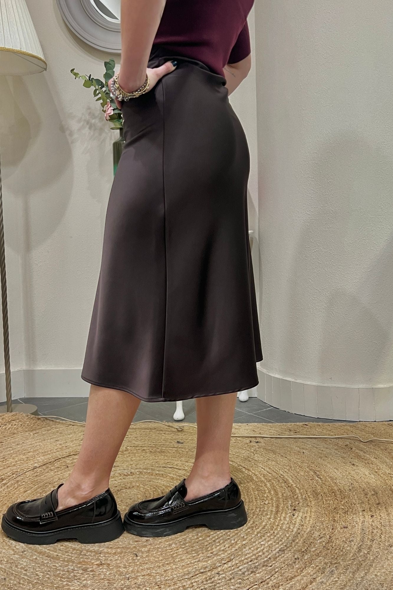 Gonna 3/4 in satin Imperial