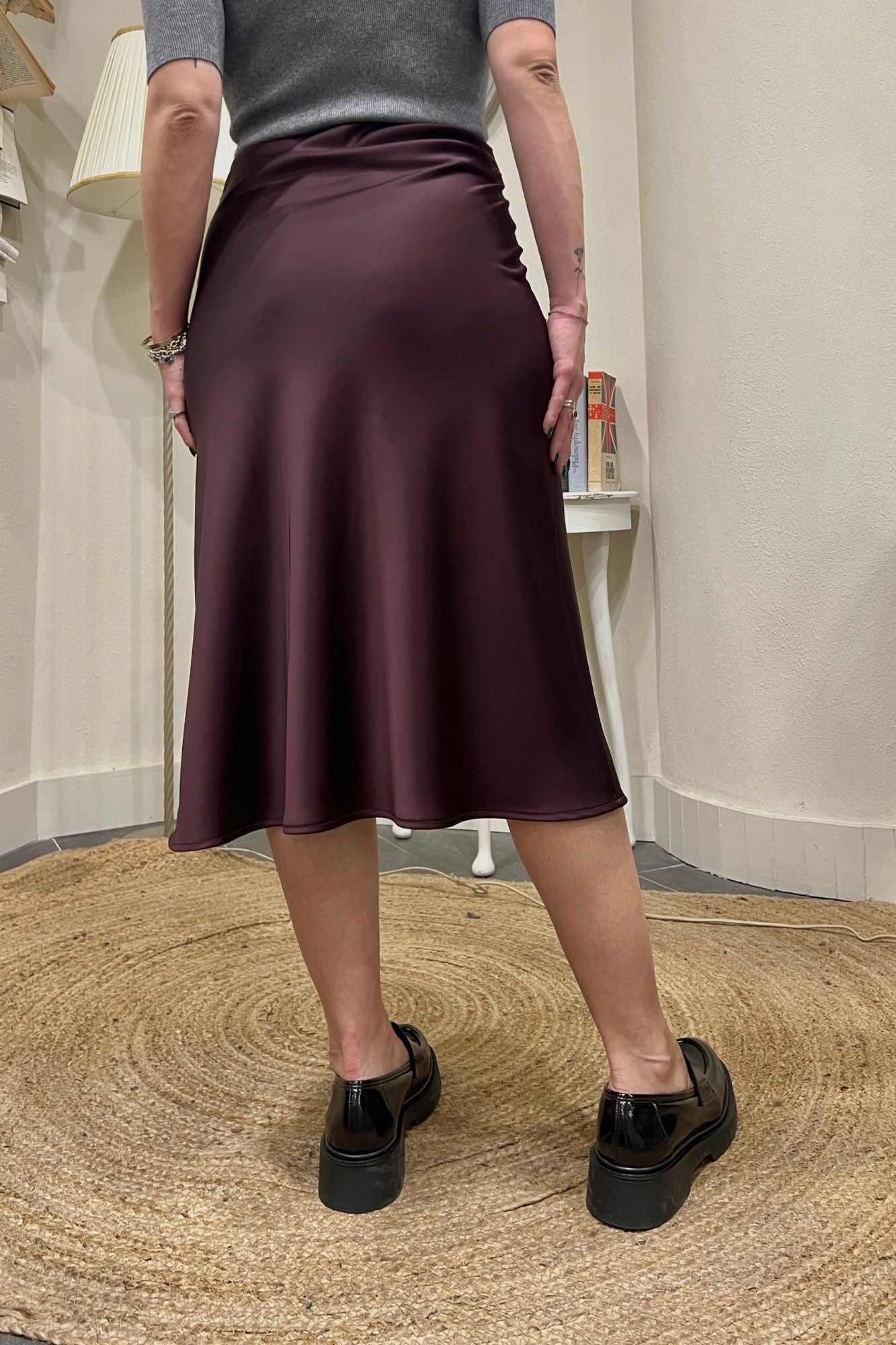 IMPERIAL Gonna 3/4 in satin Imperial Prugna