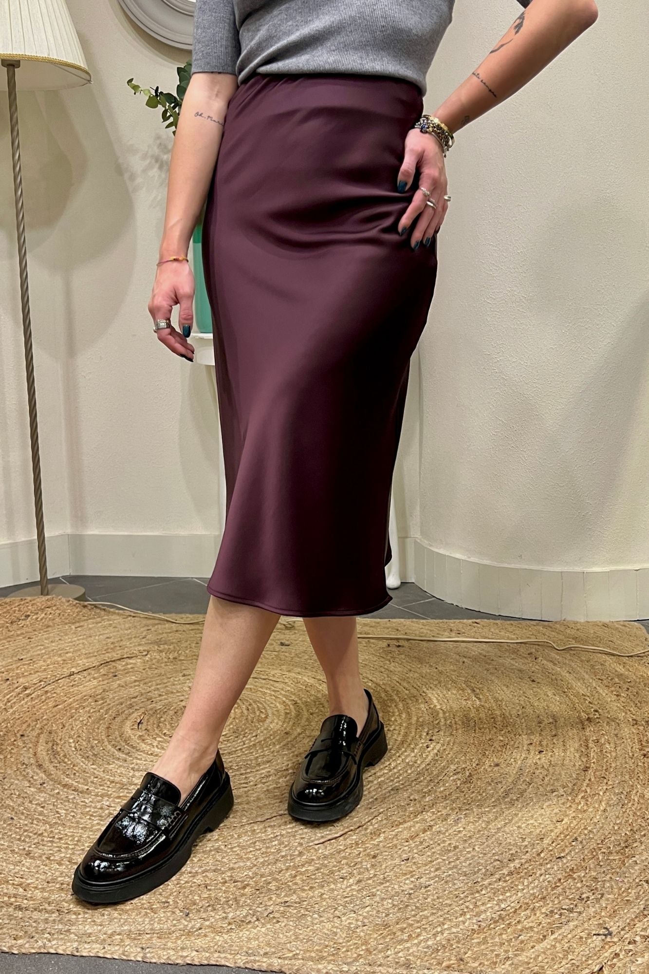 Gonna 3/4 in satin Imperial