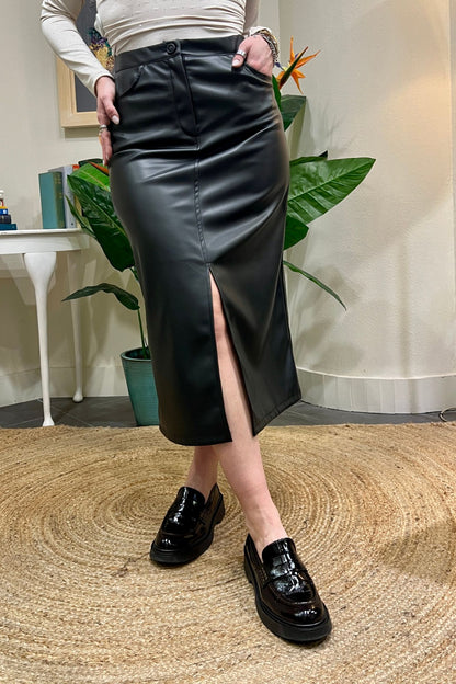 IMPERIAL Gonna 3/4 eco pelle Imperial Nero