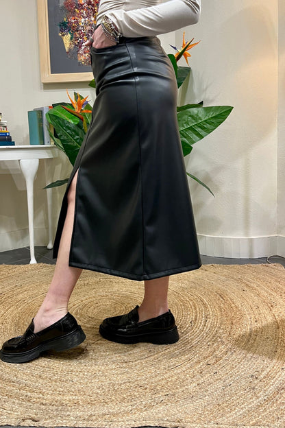 IMPERIAL Gonna 3/4 eco pelle Imperial Nero