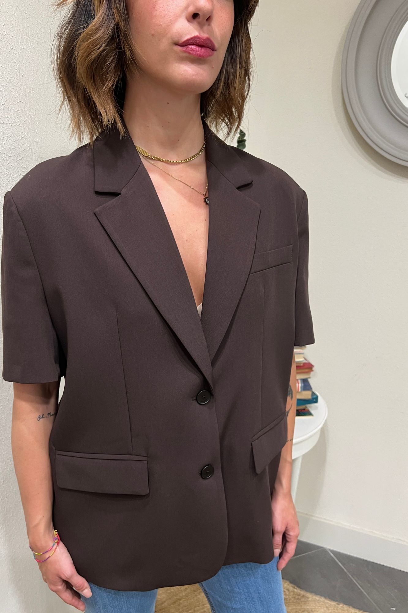 Giacca con manicotti in pizzo Imperial