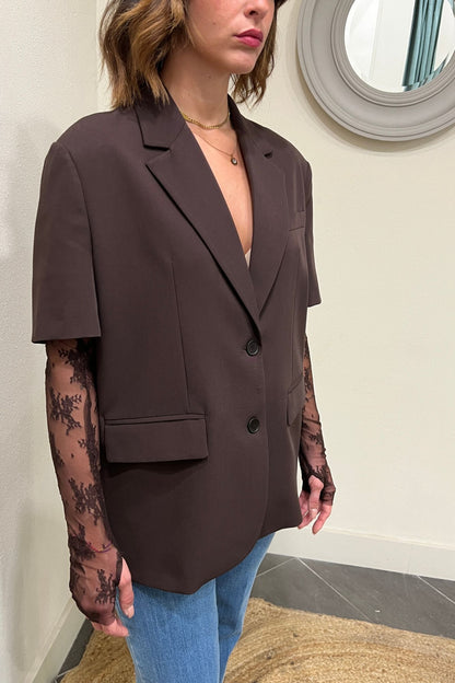 Giacca con manicotti in pizzo Imperial