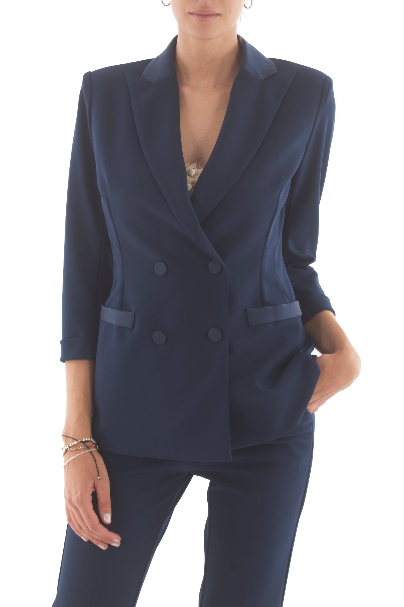 Giacca manica 3/4 Imperial Blu