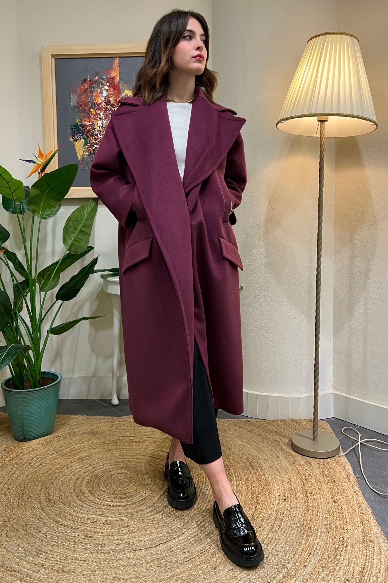 IMPERIAL Cappotto semi doppio petto Imperial Vino