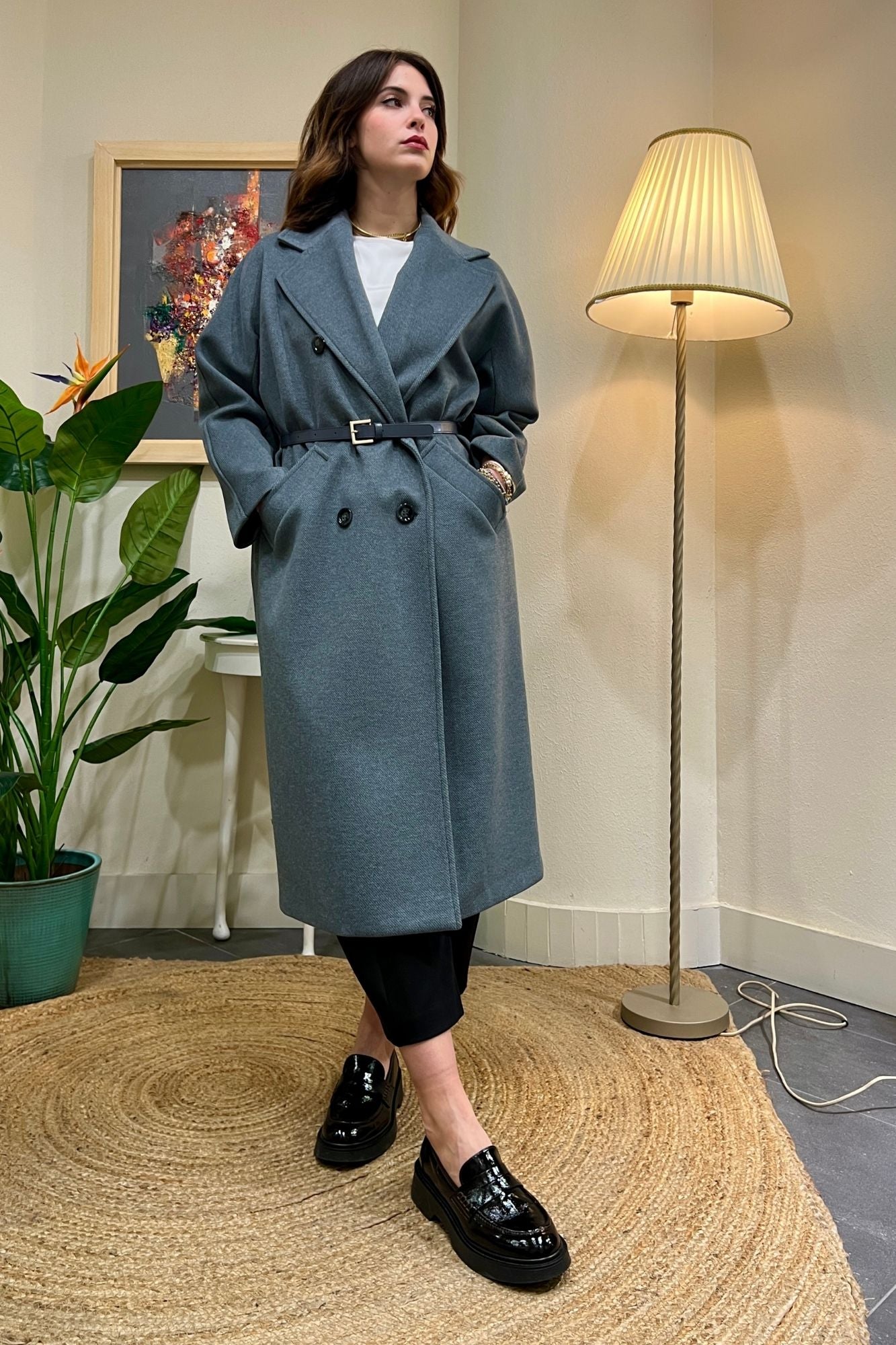 IMPERIAL Cappotto doppio petto Imperil Antracite