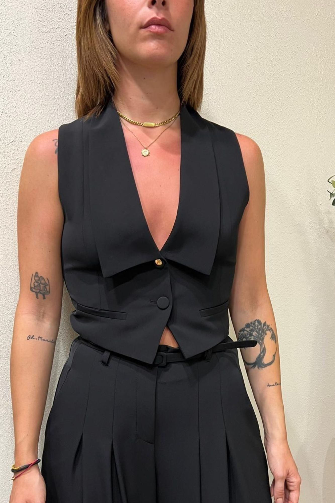 Gilet a punta Imperial Nero