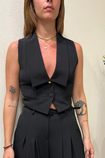 Gilet a punta Imperial Nero