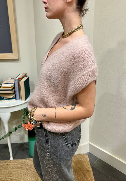 IMPERIAL Gilet misto mohair Imperila Rosa