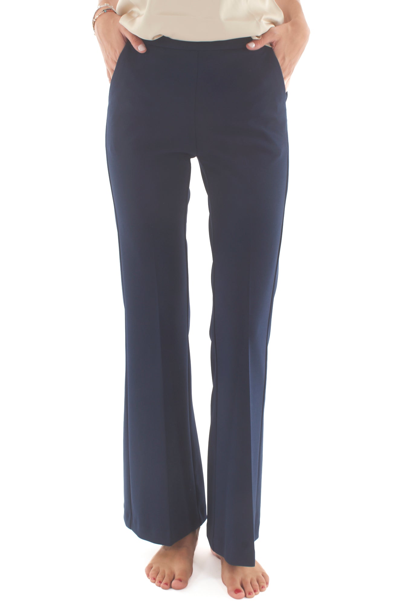 IMPERIAL Pantalone palazzo Imperila Blu Blu