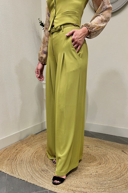 IMPERIAL Pantalone palazzo con cintina Imperial Olio
