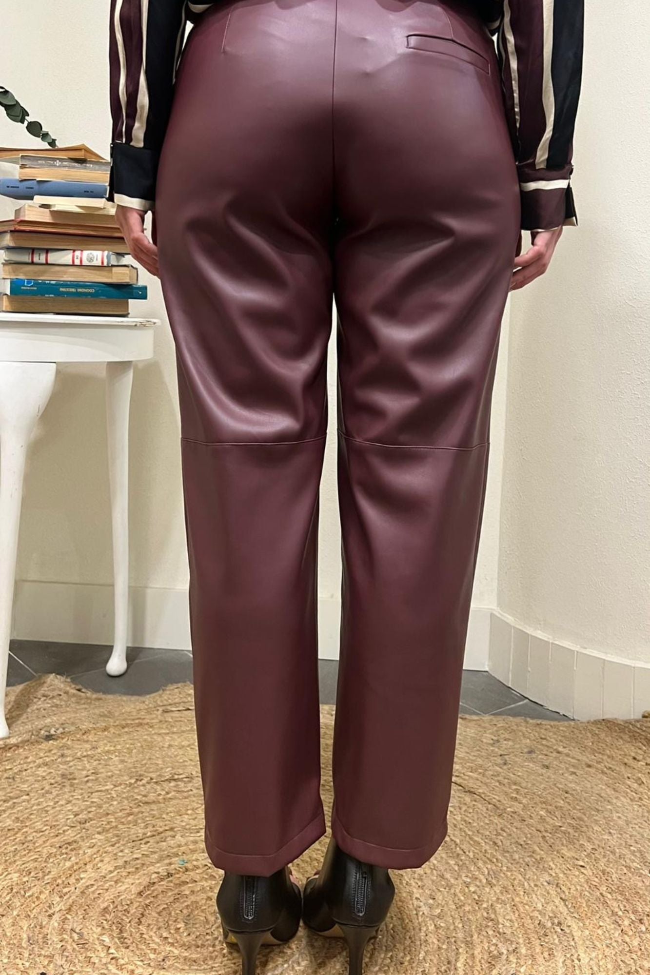 IMPERIAL Pantalone in ecopelle Imperial Bordeaux