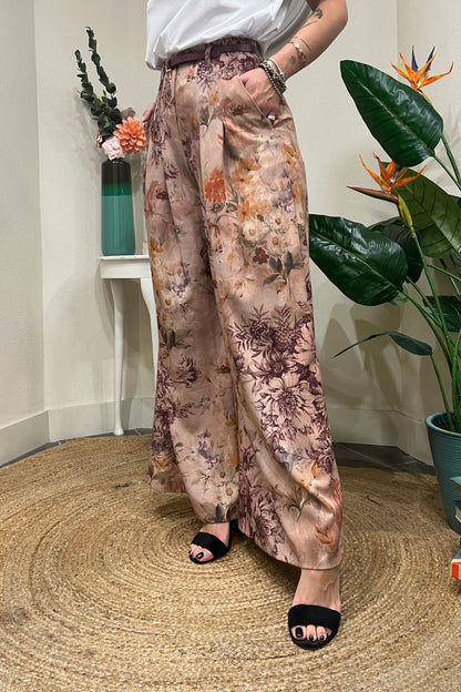 IMPERIAL Pantalone palazzo fantasia Imperial Cipria