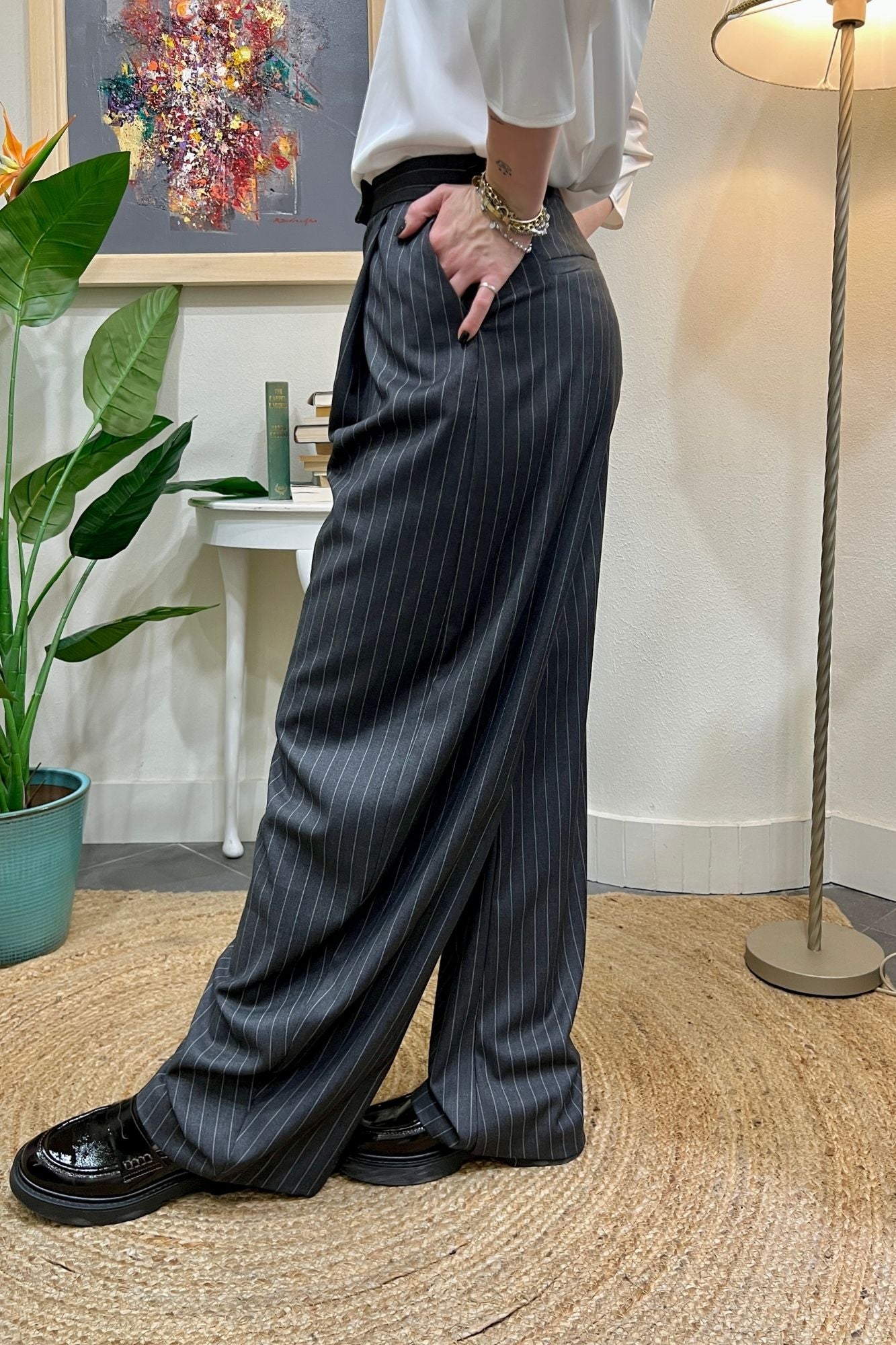 IMPERIAL Pantalone gessato Imperial Grigio