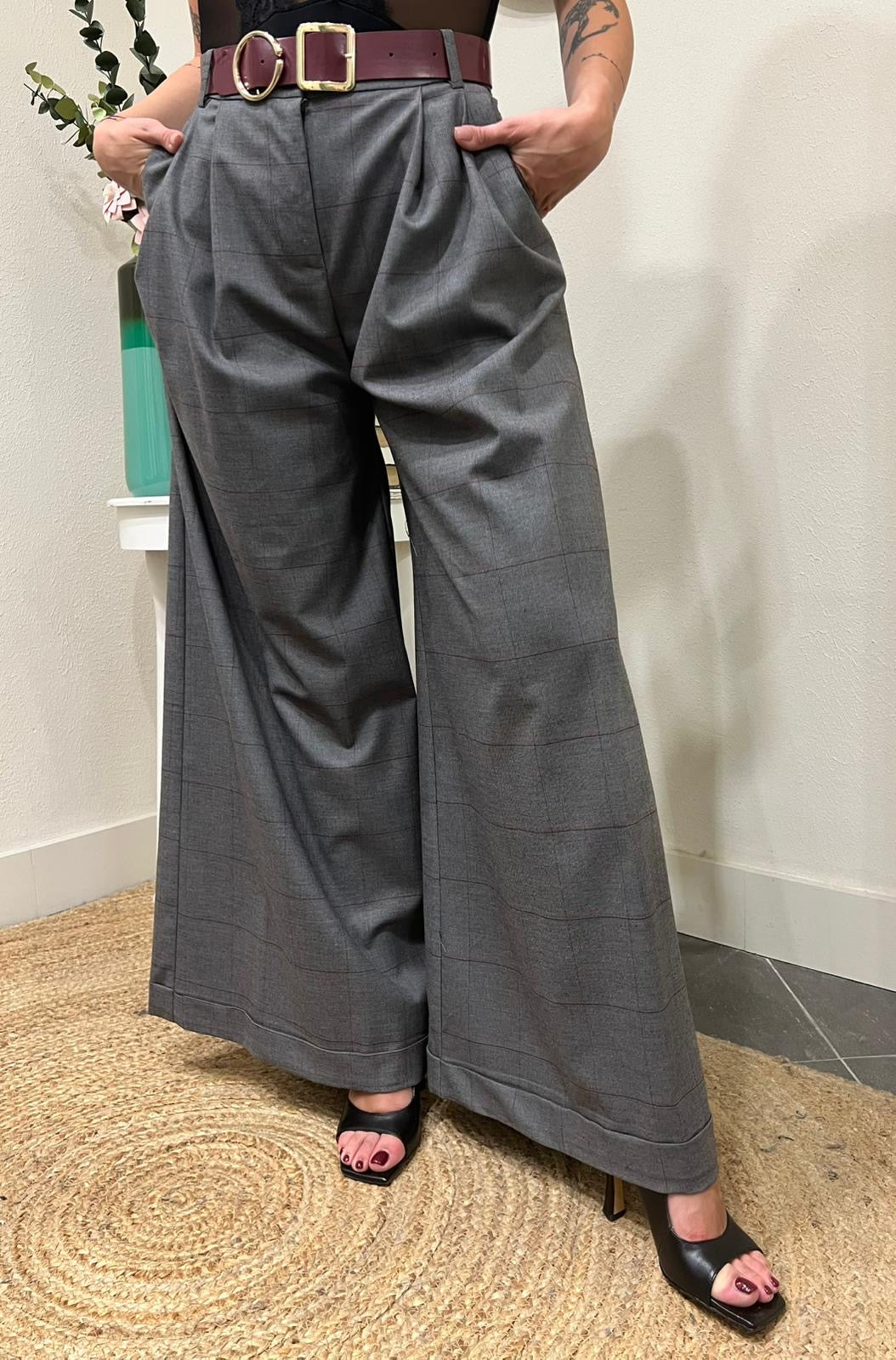 IMPERIAL Pantalone palazzo Imperial Grigio Grigio