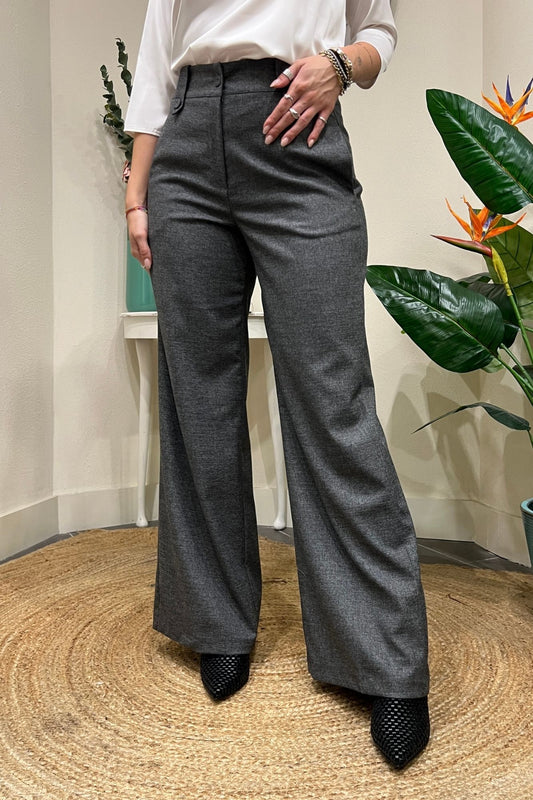 LE STREGHE Pantalone palazzo Le streghe Grigio