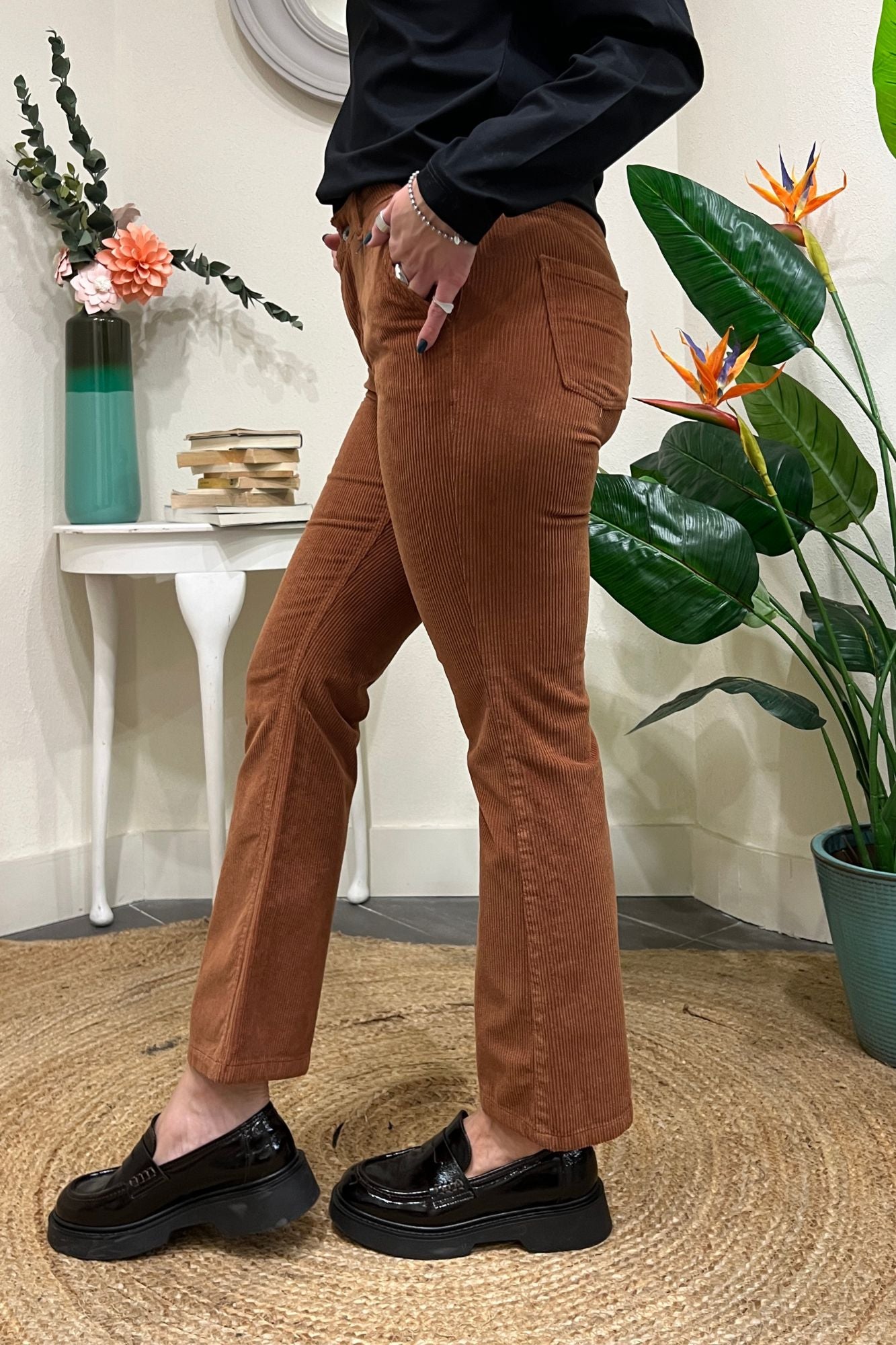 LE STREGHE Pantalone velluto Le streghe Bruciato