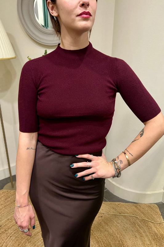 METOO Maglia a costine Metoo Vino
