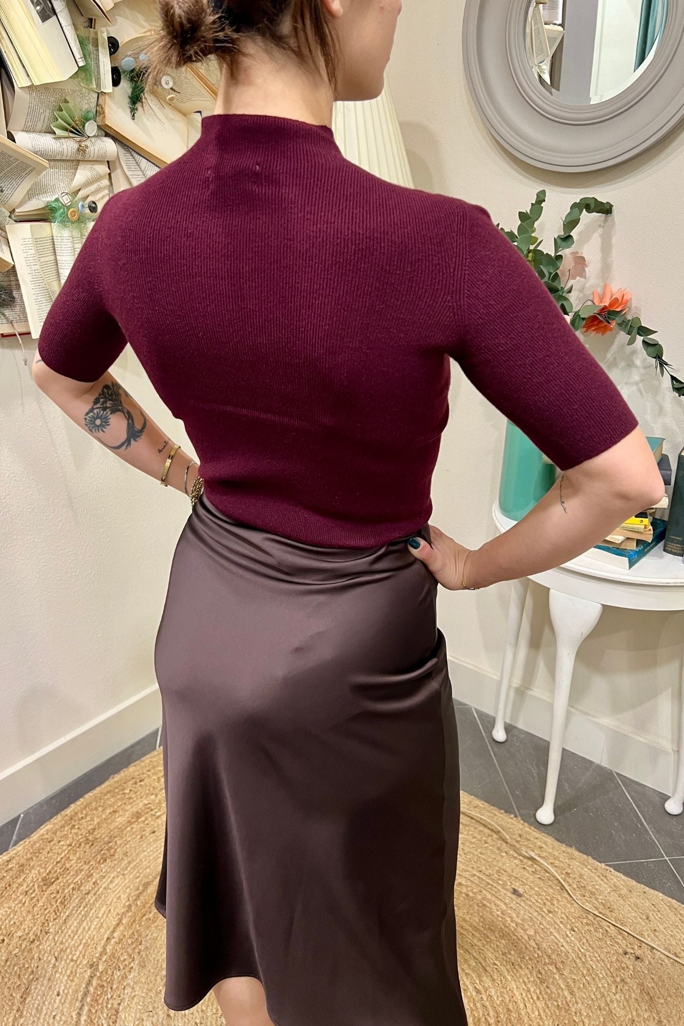 METOO Maglia a costine Metoo Vino