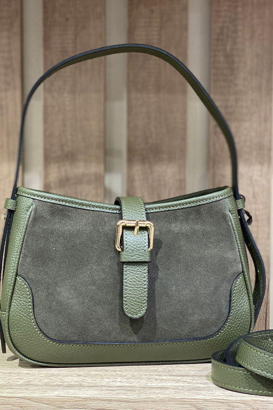 Borsa con fibia scamosciata Metoo
