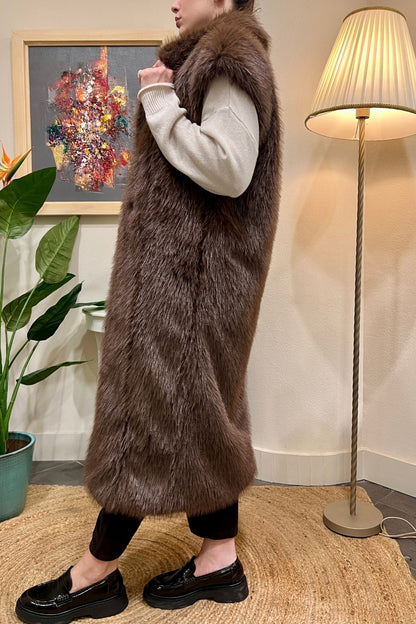 MOTEL Pelliccio eco lunga smanicata Motel Moro