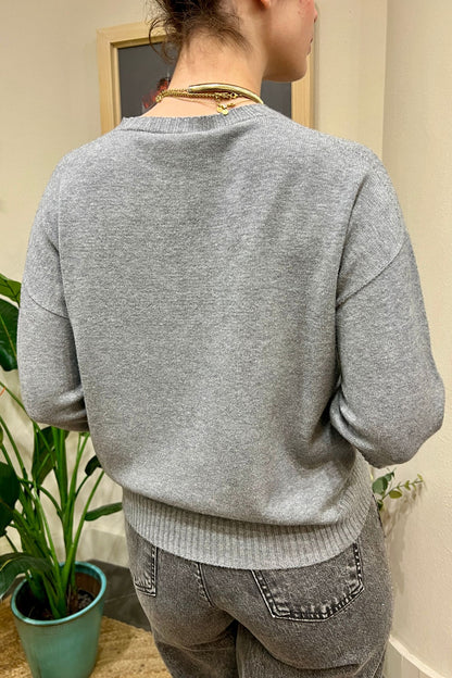 MOTEL Maglione con fiocco Motel Grigio