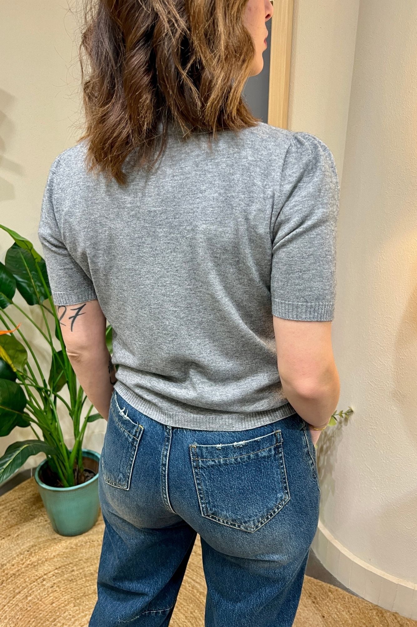 MOTEL Lupetto manica corta Motel Grigio