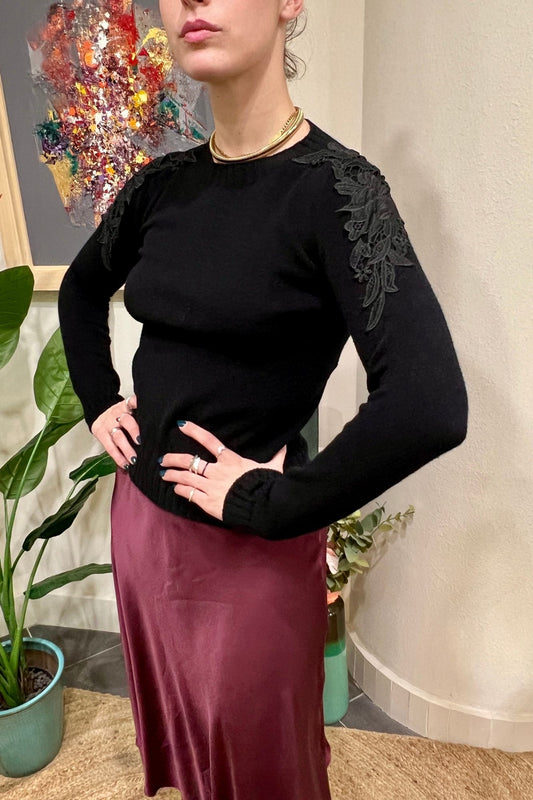 MOTEL Maglia con applicazioni Motel Nero