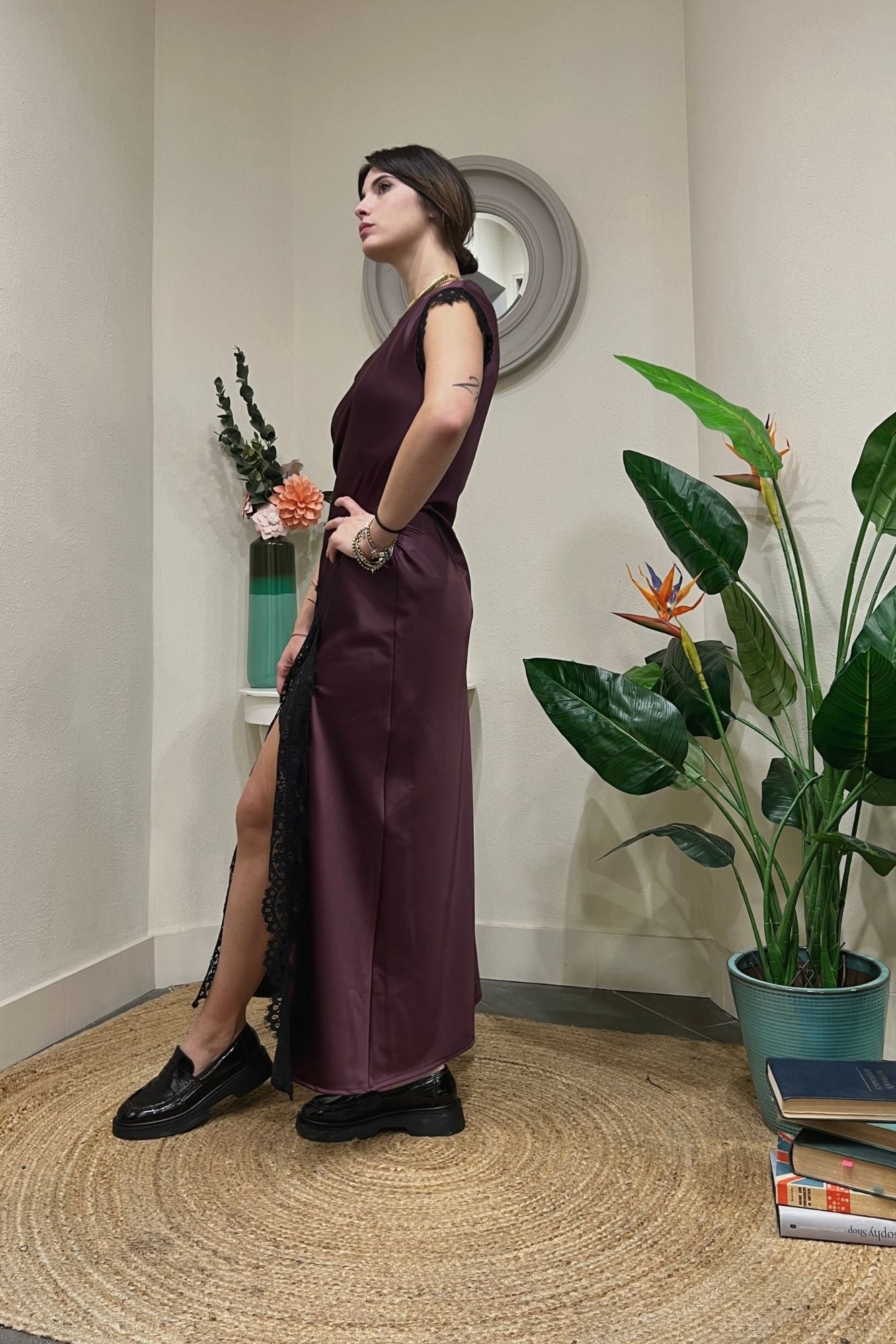 Abito satin e pizzo Motel