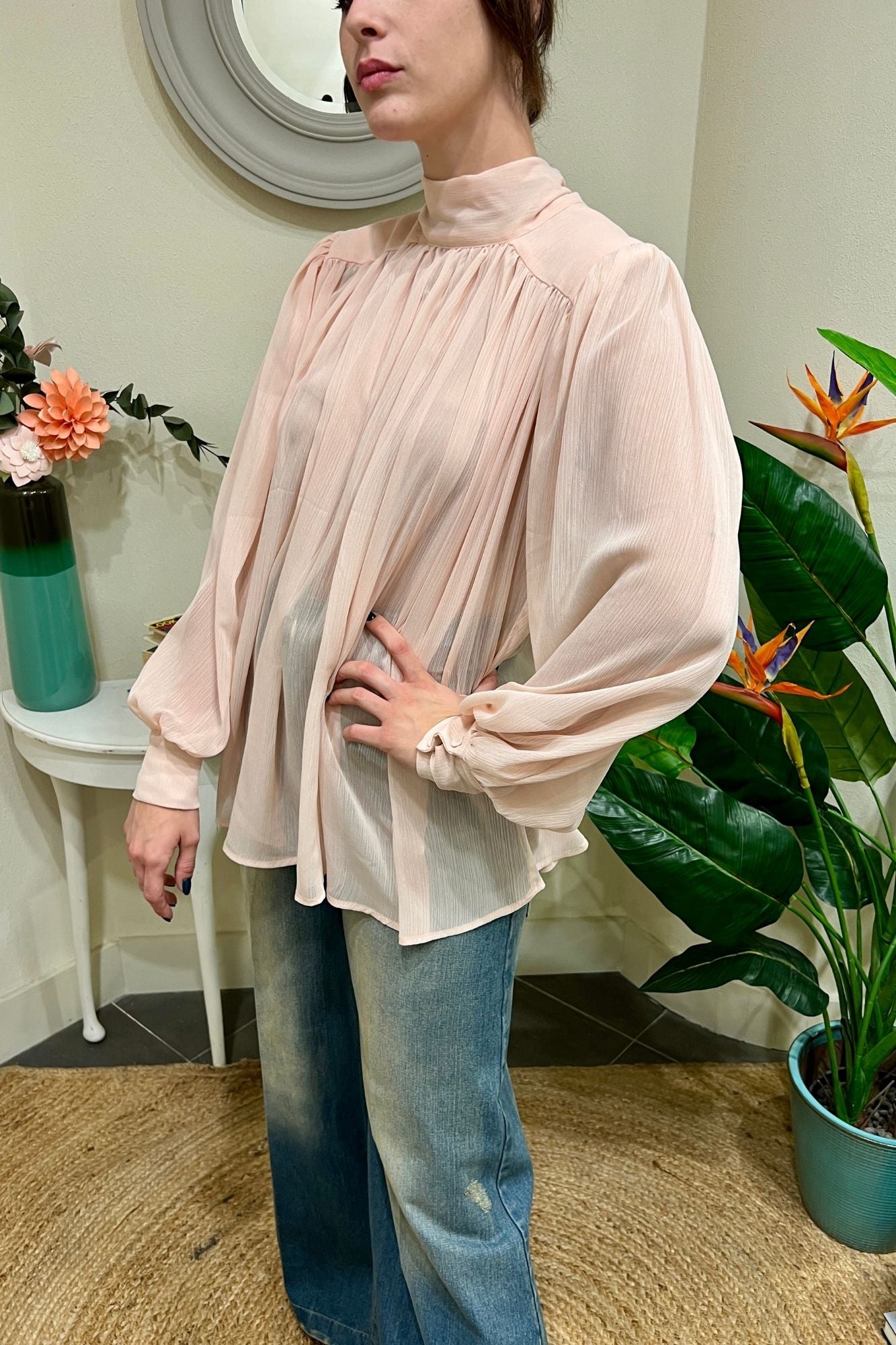 PHILIA LOFT Blusa con spalline Philia loft Cipria