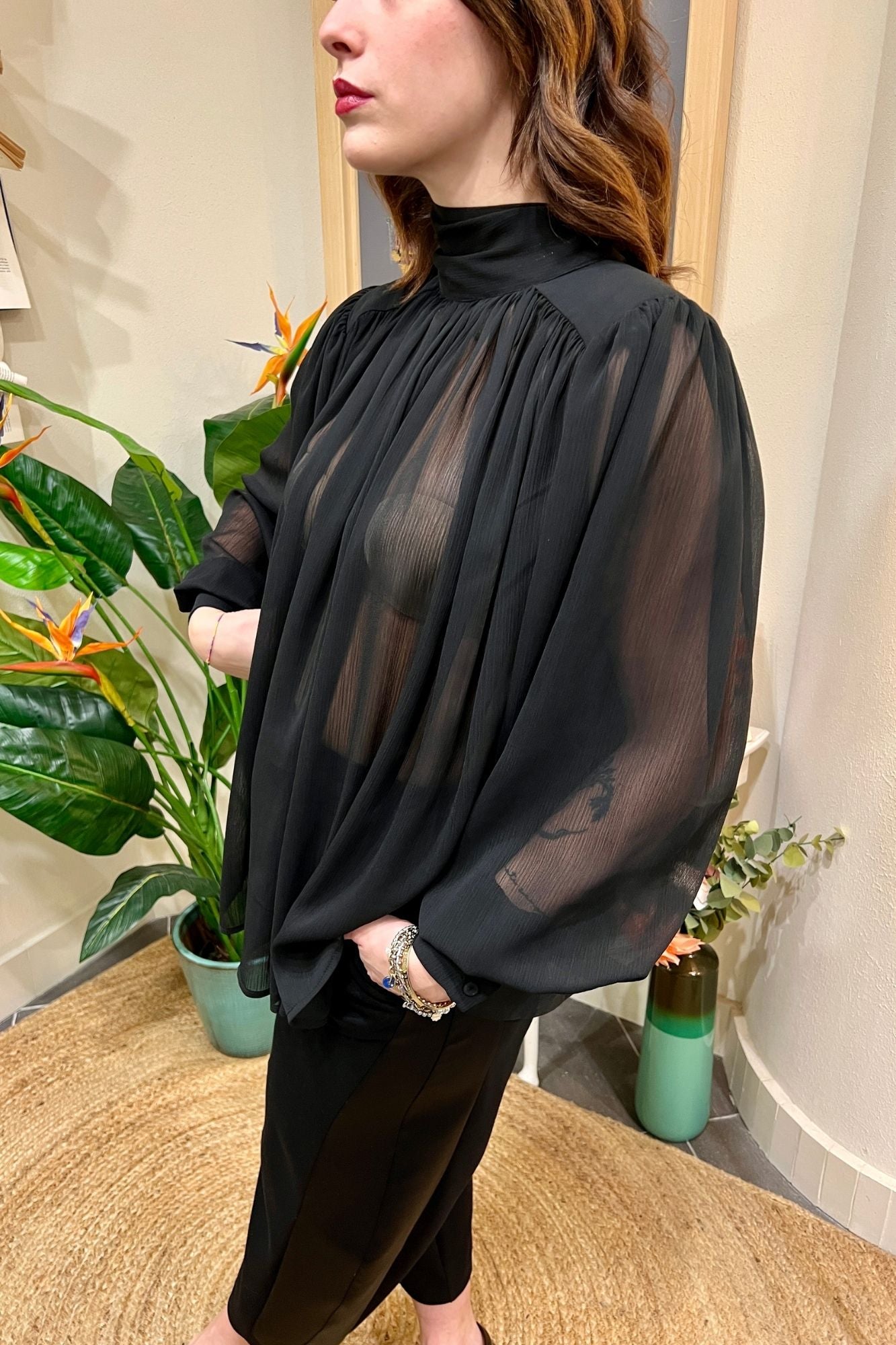 PHILIA LOFT Blusa con spalline Philia loft Nero