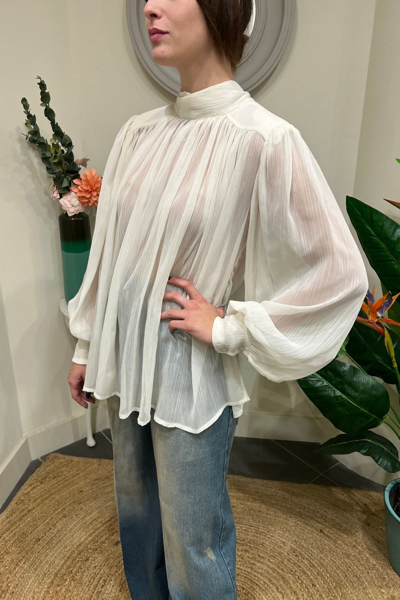 PHILIA LOFT Blusa con spalline Philia loft Panna