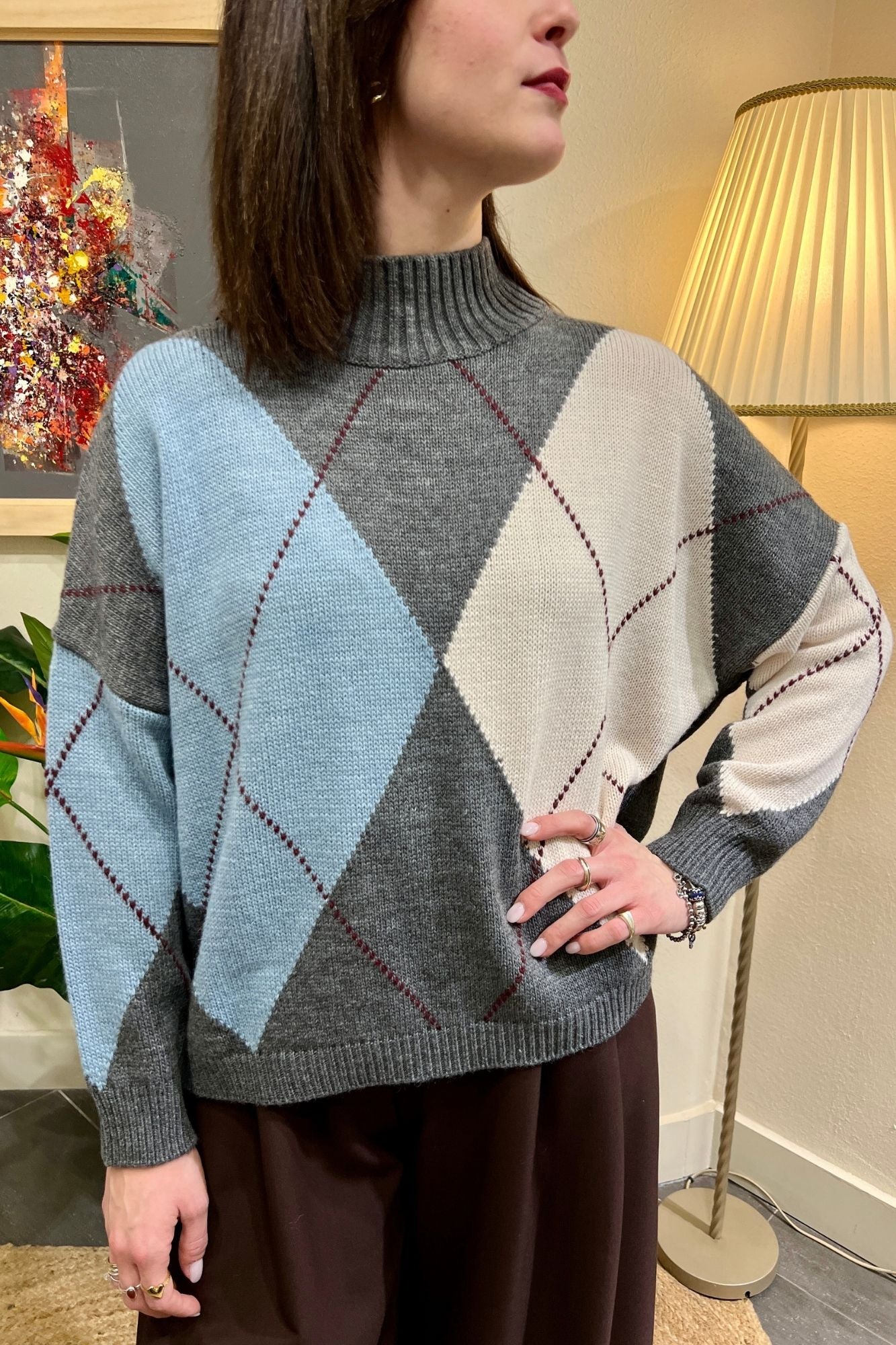 PHILIA LOFT Maglioncino a rombi Philia loft Antacitre